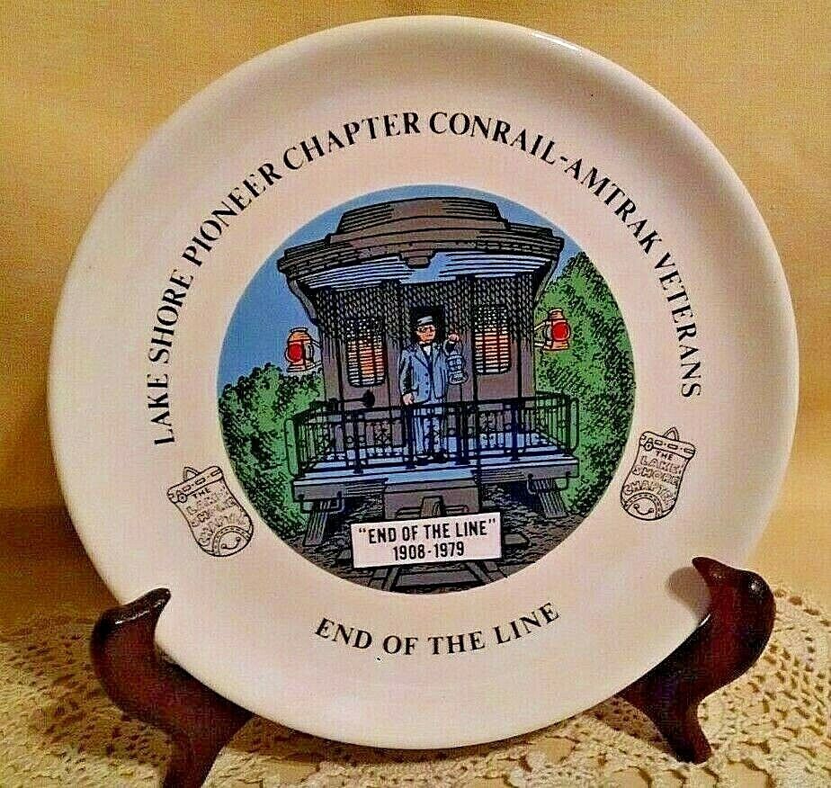 LAKE SHORE CHAPTER PLATE PIONEER CONRAIL AMTRAK VETERANS END OF LINE 1908 1979*