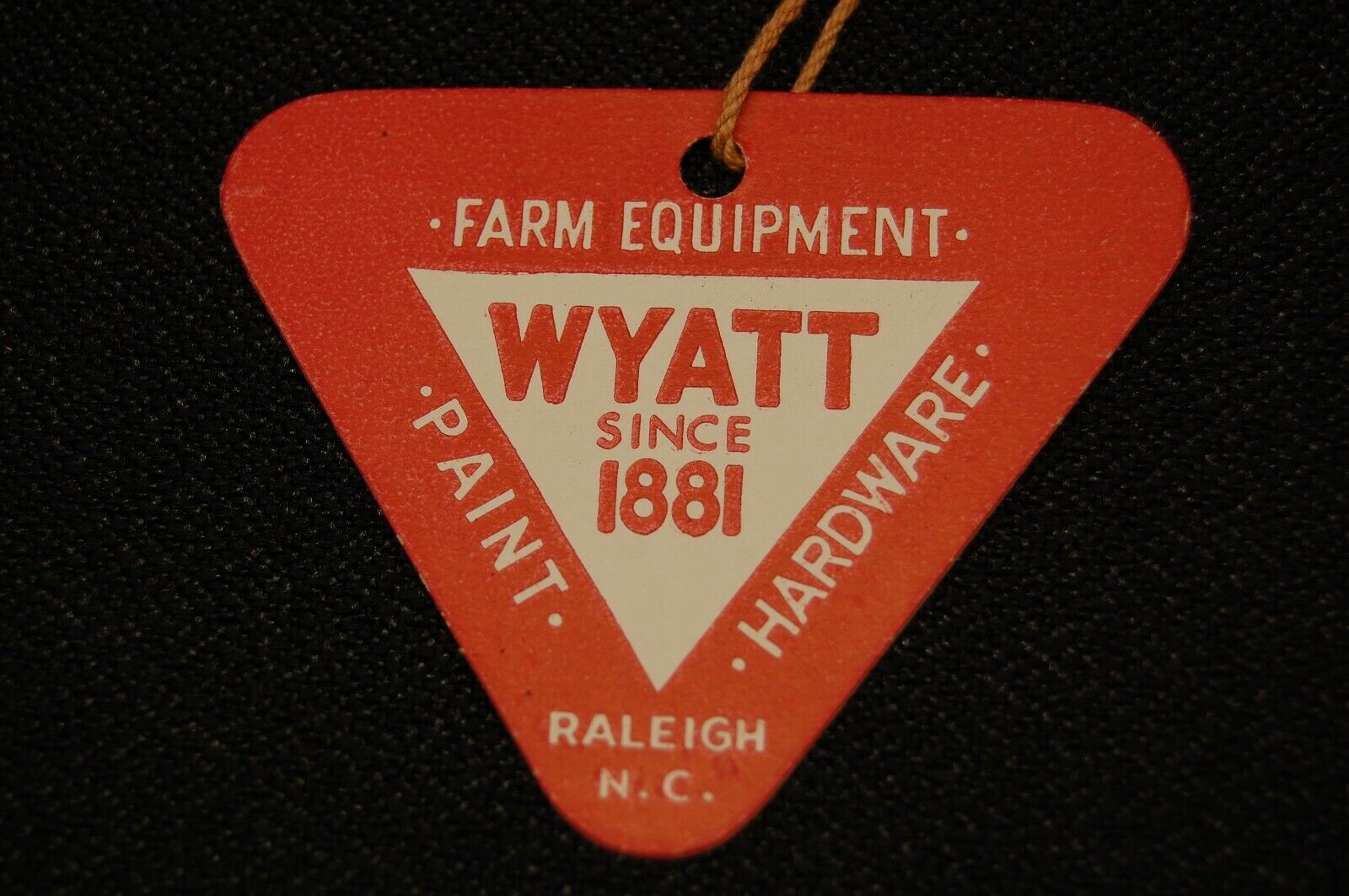 Five (5) Vintage ~ WYATT Hardware & Farm Hang Tags ~ Raleigh NC ~ New/Old Stock 