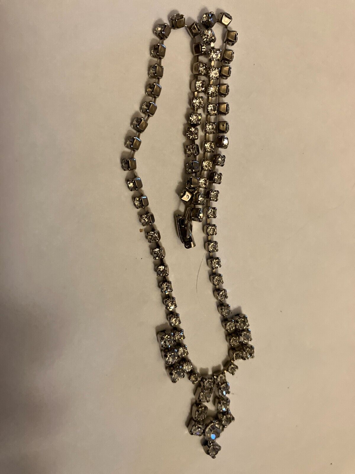 vintage estate   rhinestone statement  necklace 2