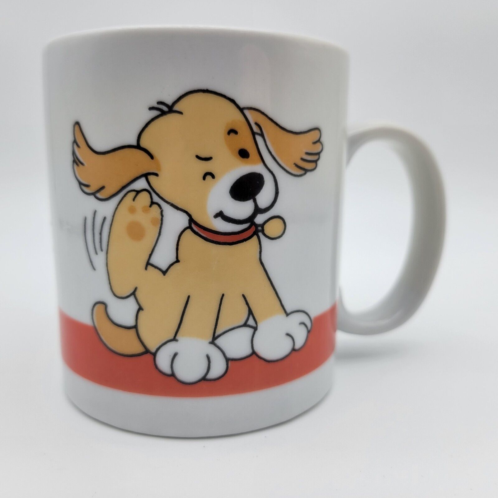 VNTG  Puppy Dog Collectible Coffee Mug JSNY Taiwan Vintage 80s Cute Best Gift 