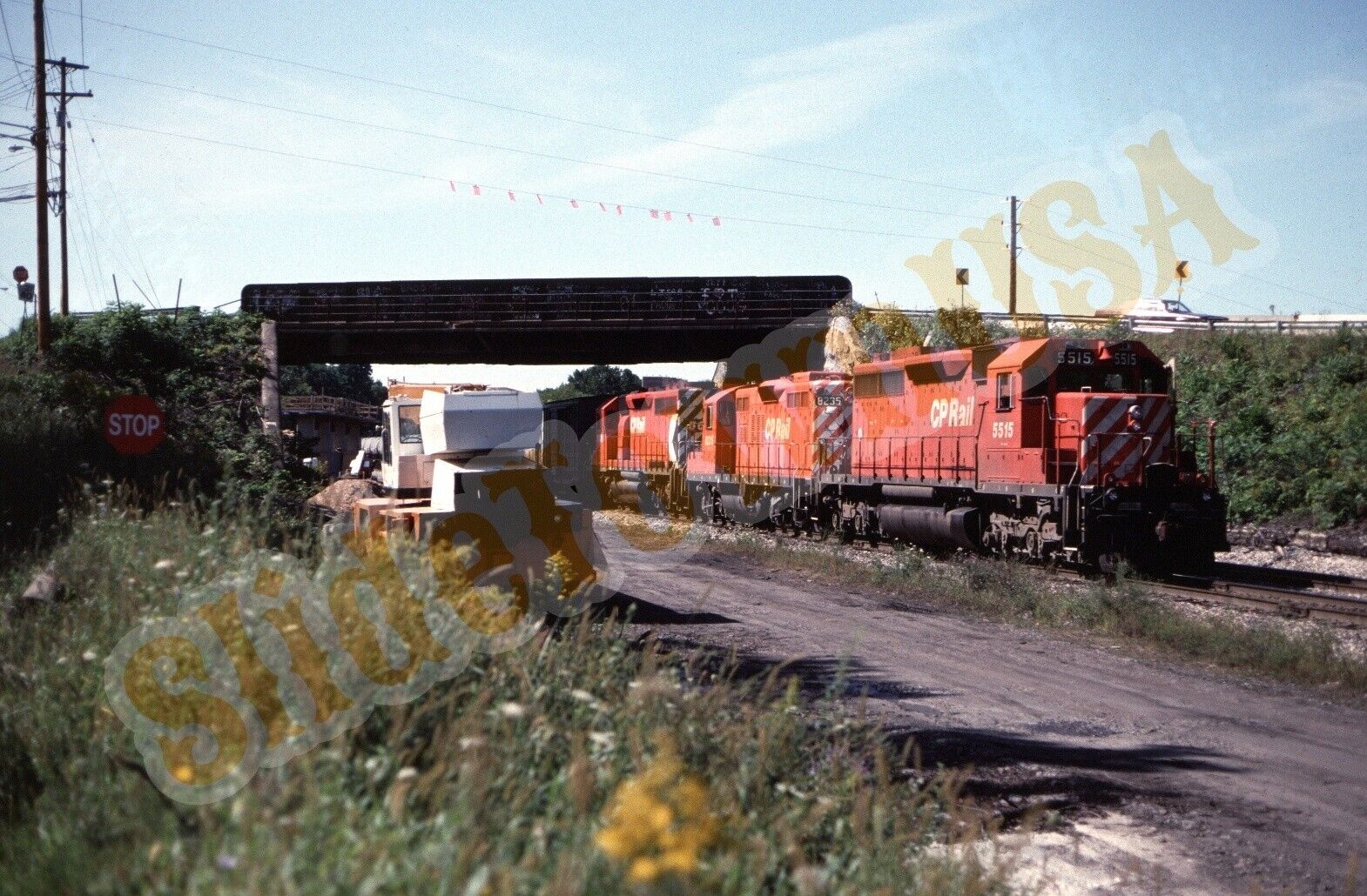 Vtg 1981 Train Slide 5515 CP Rail Engine Y1C176