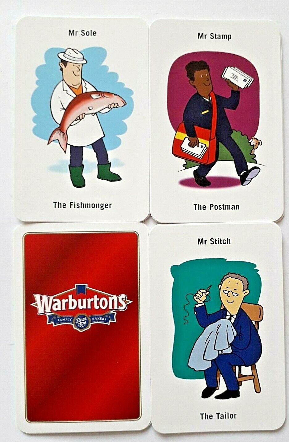 VINTAGE CARD GAME HAPPY FAMILIES WARBURTONS 36 PLAYING CARDS BOX UK FREE POST