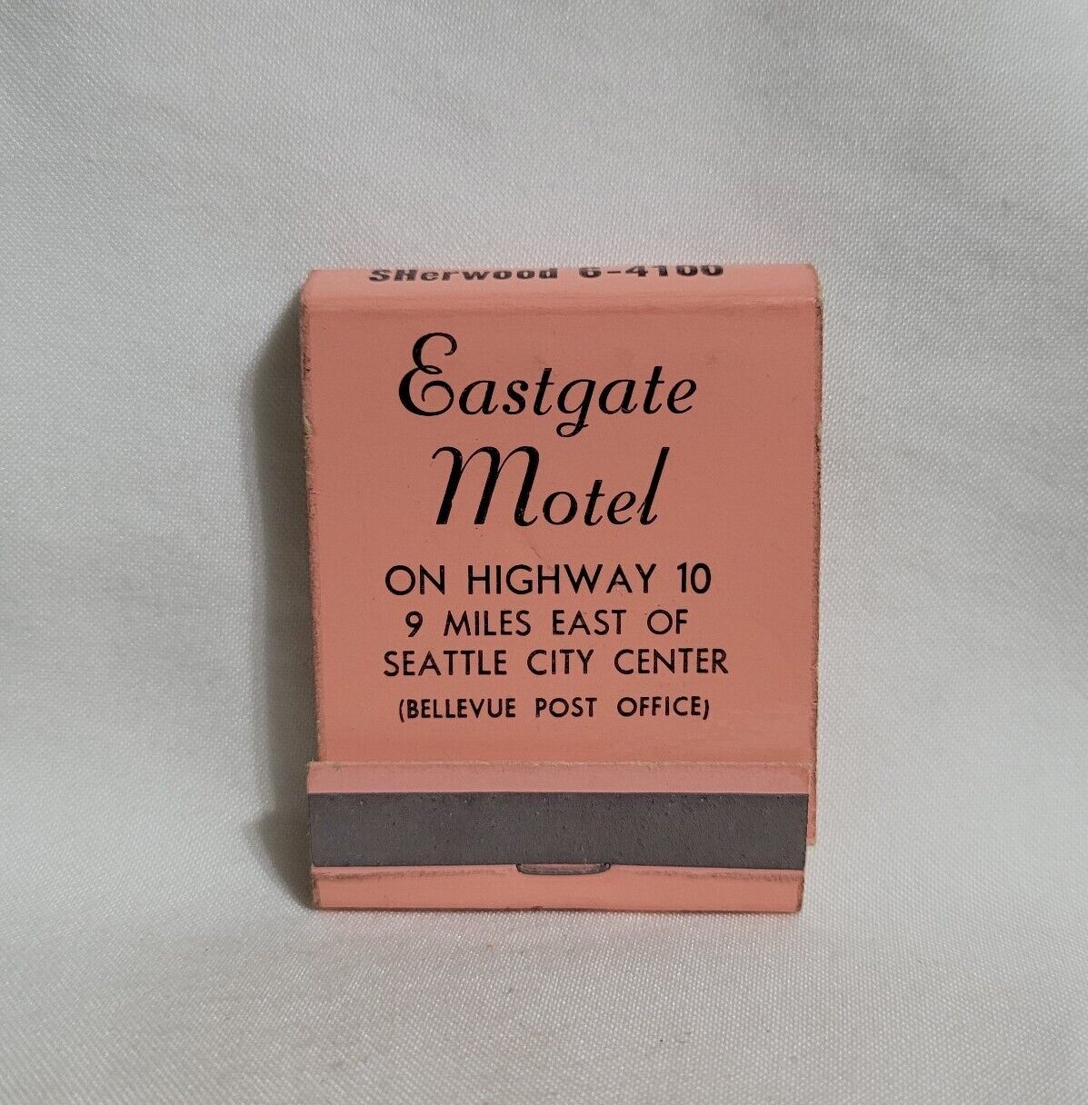 Vintage Eastgate Motel Hotel Matchbook Cover Seattle Washington Advertising