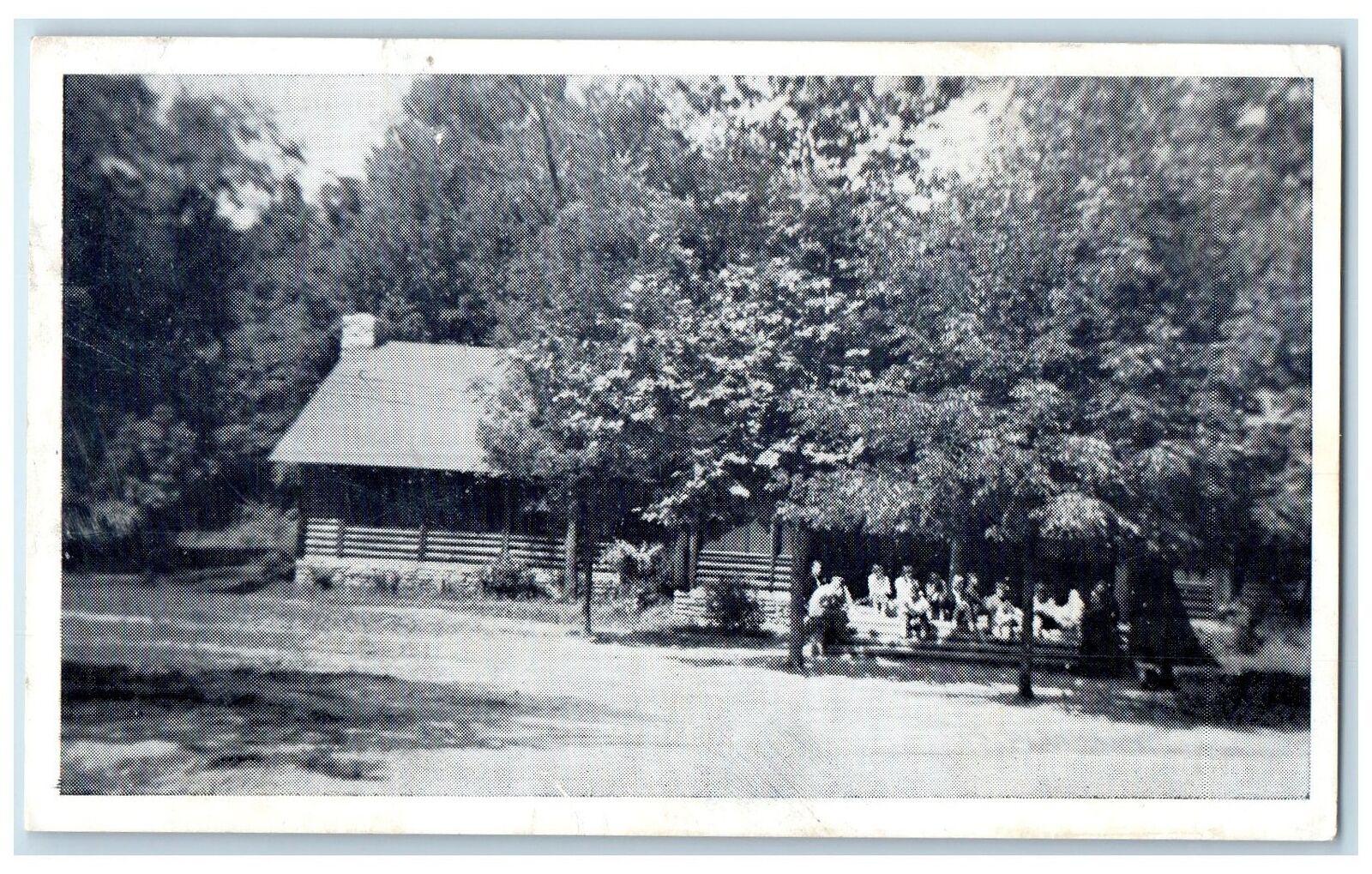 c1940's Lutheran Memorial Camp Mt. Gilead OH Auditorium And Dining Hall Postcard