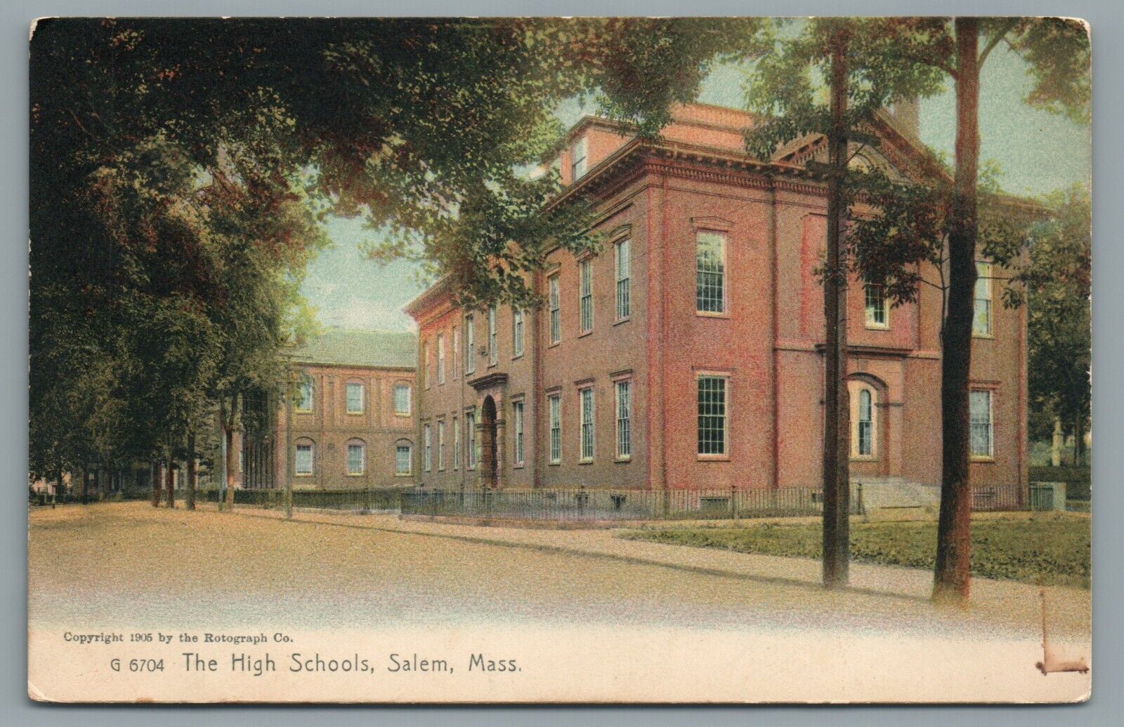 The High Schools Salem Mass Massachusetts MA Vintage Postcard c1910