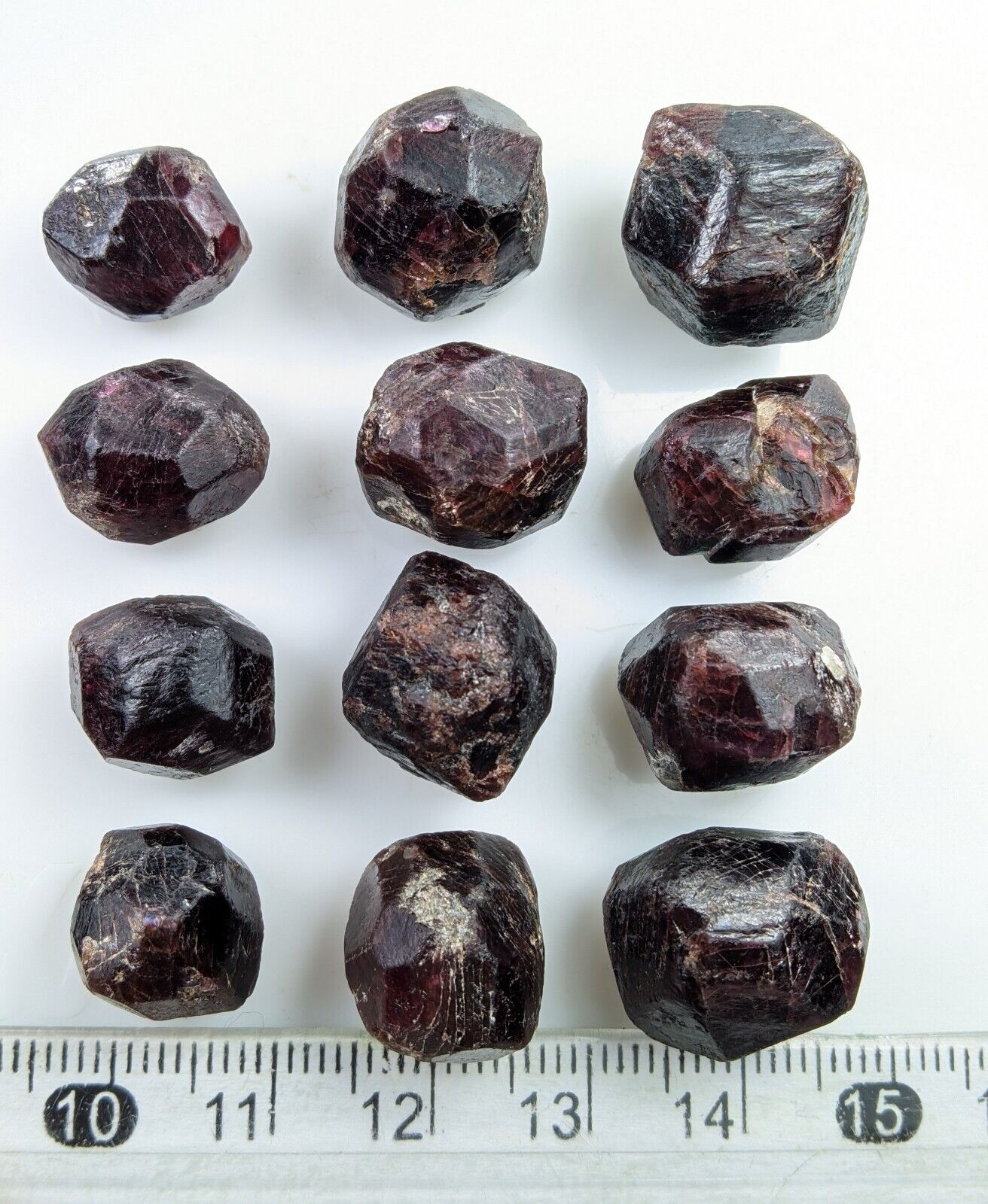 Rhodolite garnet Crystals (12 Pieces Lot) 