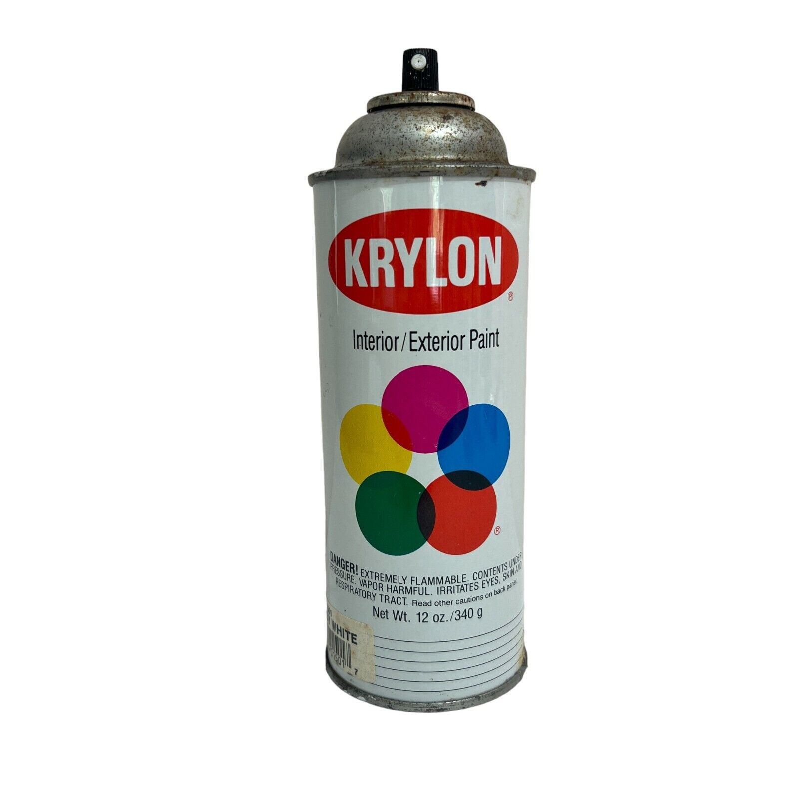 Vintage KRYLON Glossy White Interior/Exterior Spray Paint No Lid