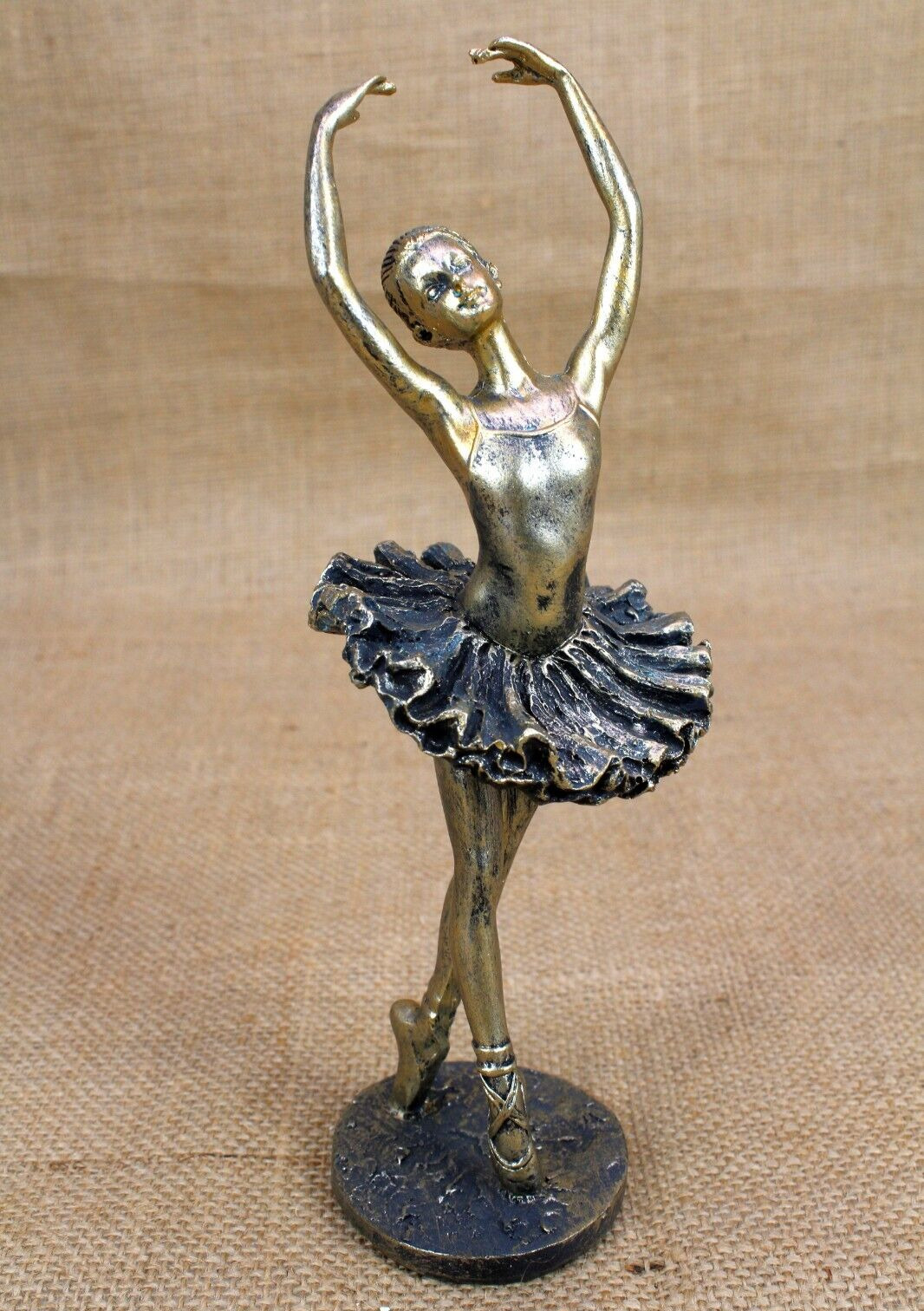 Ballerina Dancer Figurine Girl Ballet Statue Dance Sculpture Bronze Colour Gift