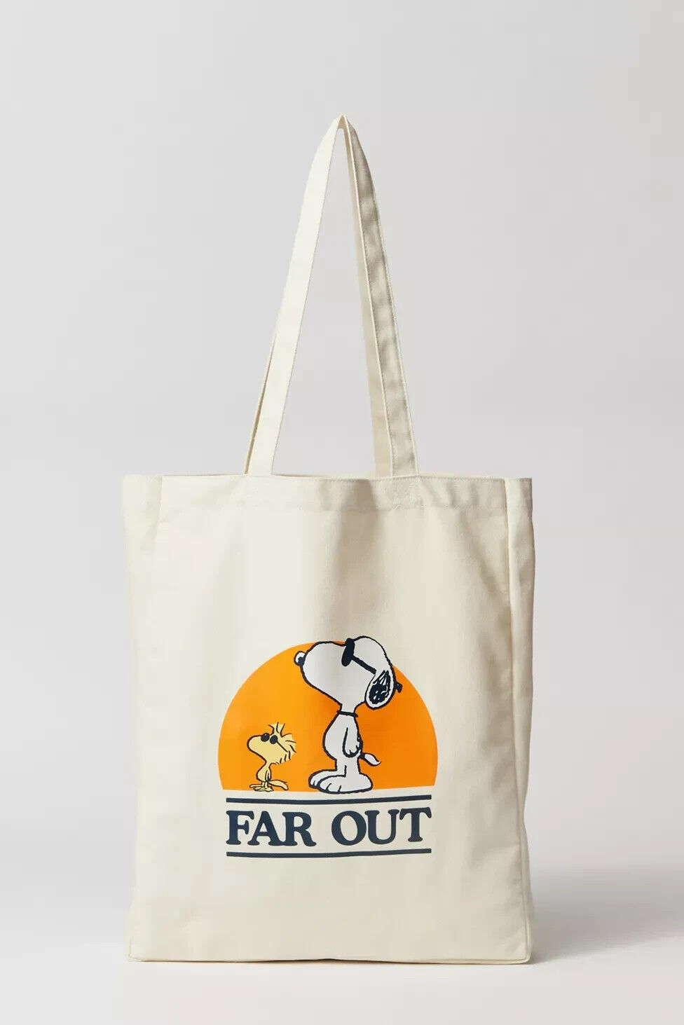Peanuts Snoopy Far Out Tote Bag White Urban Outfitters