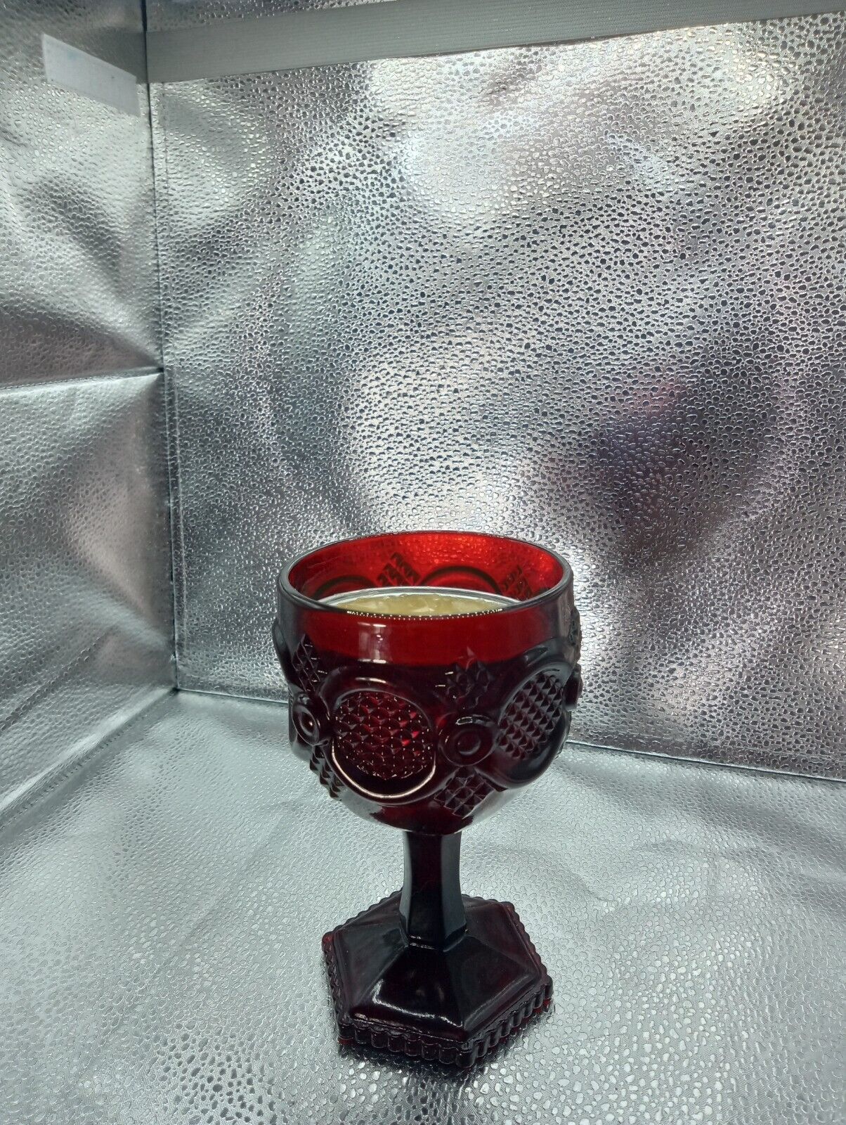 1983  Avon 1876 Cape Cod Collection Ruby Red Candle Holders 