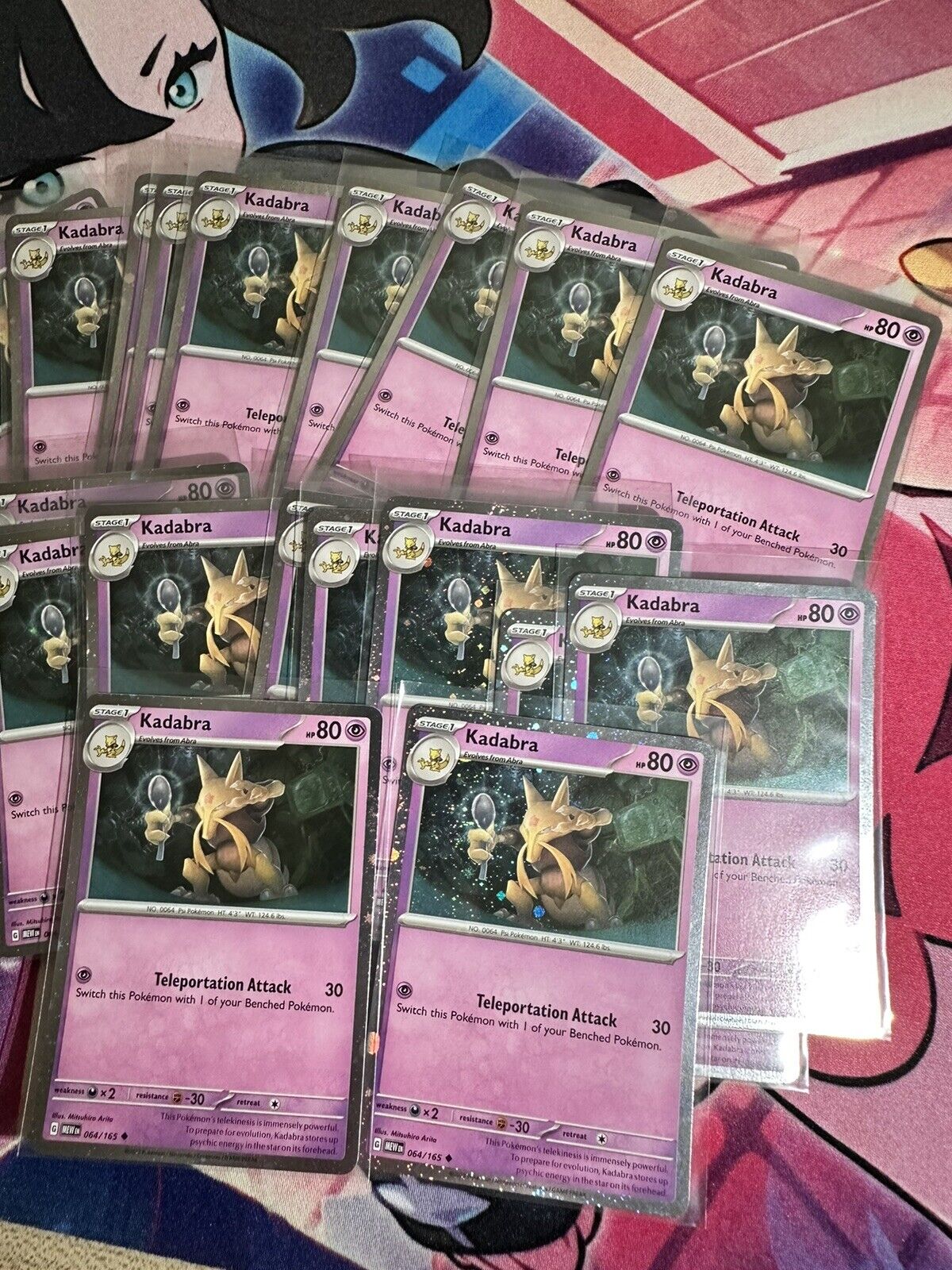 Kadabra 064/165 Cosmos Holo Pokemon Scarlet & Violet 151 NM Card Lot 20 Total
