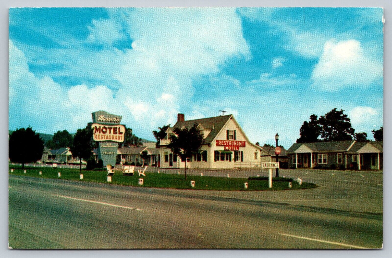 Masser\'s Motel & Restaurant Route 40 Frederick Maryland MD Vintage Postcard