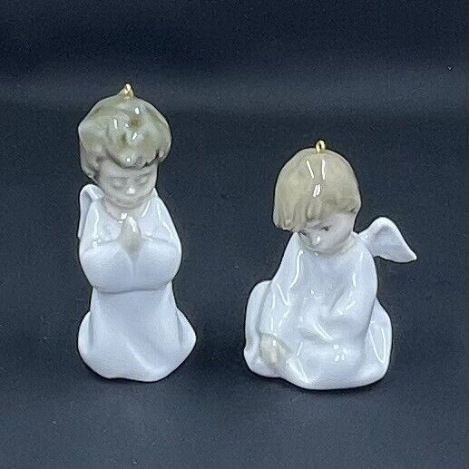 Lladro Ornaments Mini Angelitos Angel Ornament set of 2 Cherubs Figurines