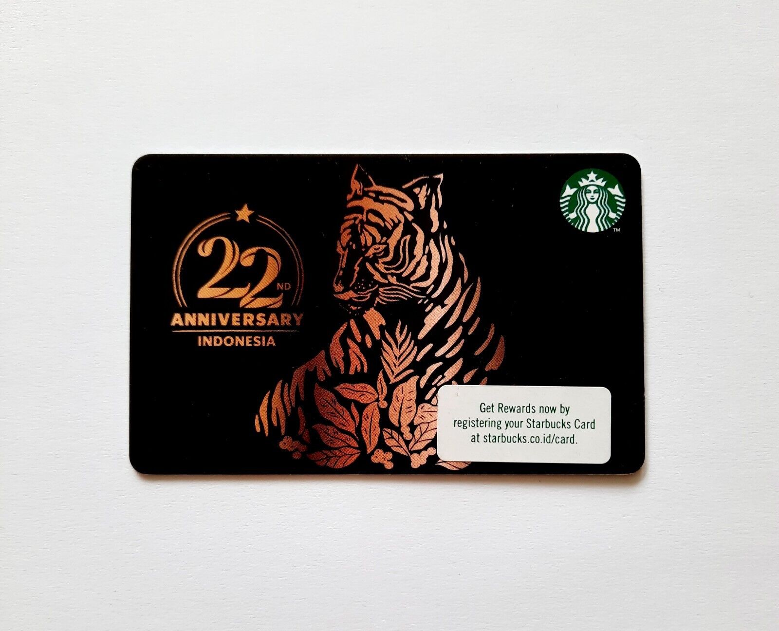 Starbucks Card Indonesia 22nd Anniversary Tiger 2024