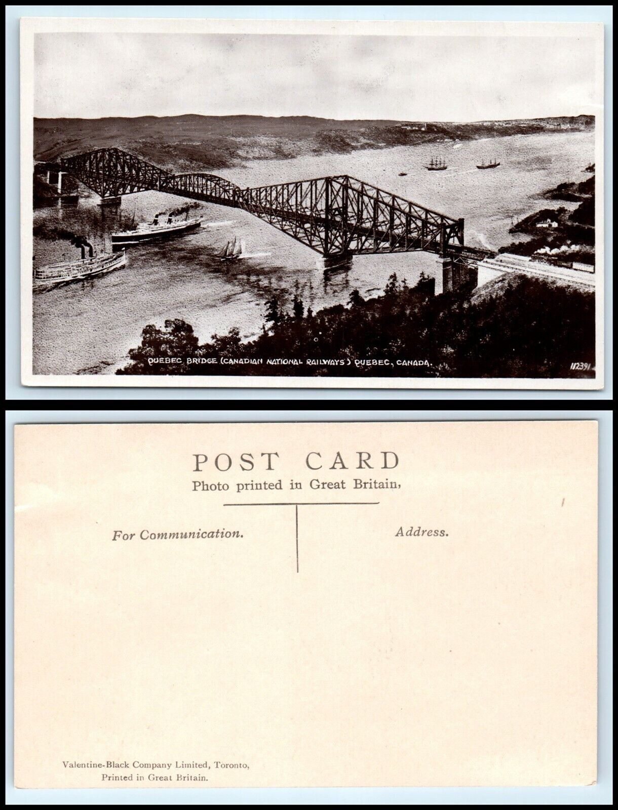 RPPC PHOTO Postcard - Canada, Quebec Bridge \