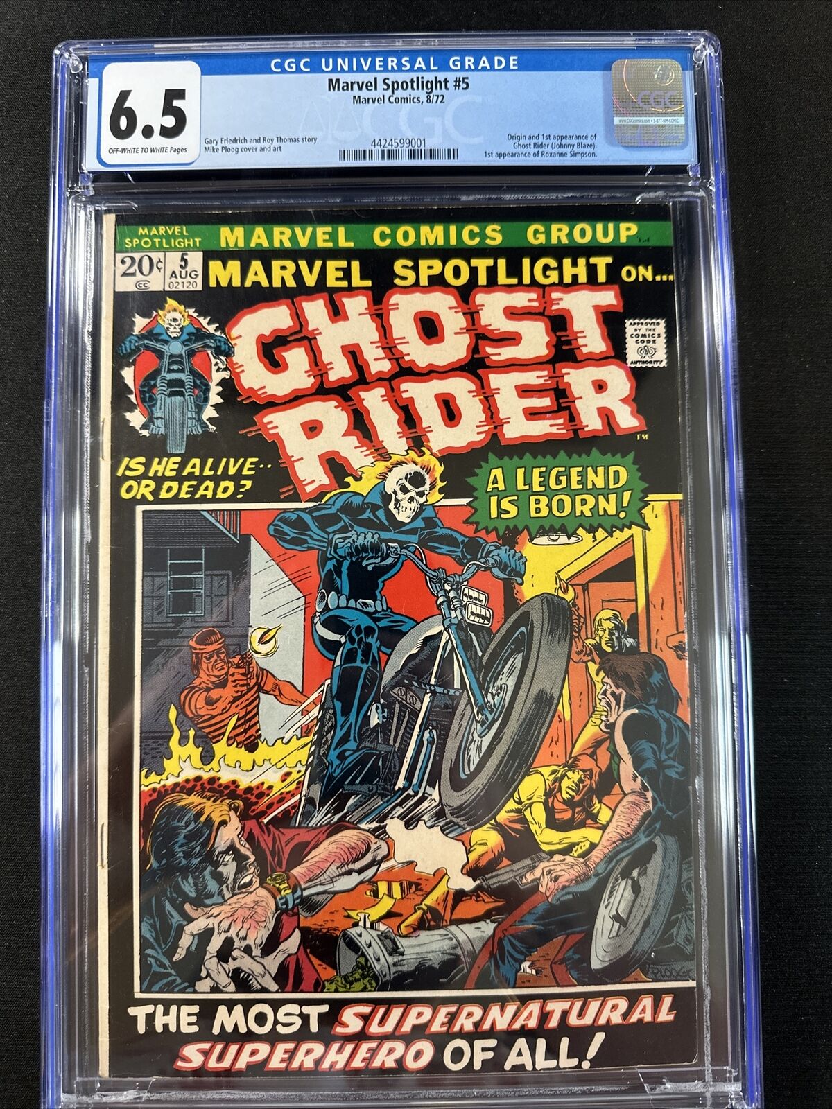 Marvel Spotlight #5 CGC 6.5 1st Ghost Rider Johnny Blaze Bronze Age Marvel 1972