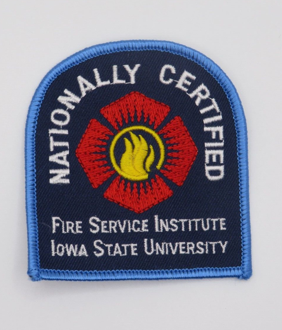 Nationally Certified Fire Service Institute Iowa State university Patch