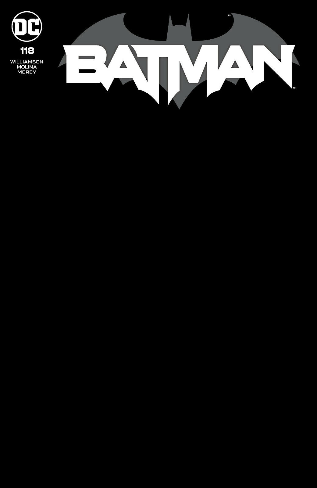 Batman 118 DC 2021 Black Blank Sketch Variant Abyss