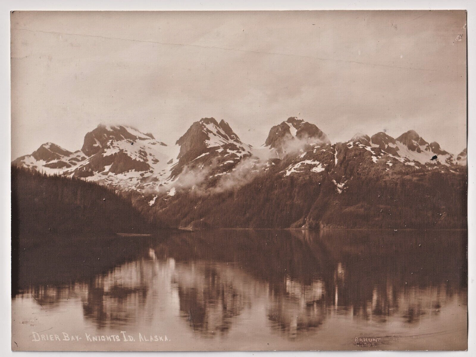 Original Photo by PS Hunt DRIER BAY - KNIGHTS ISLAND ALASKA c 1901-1910