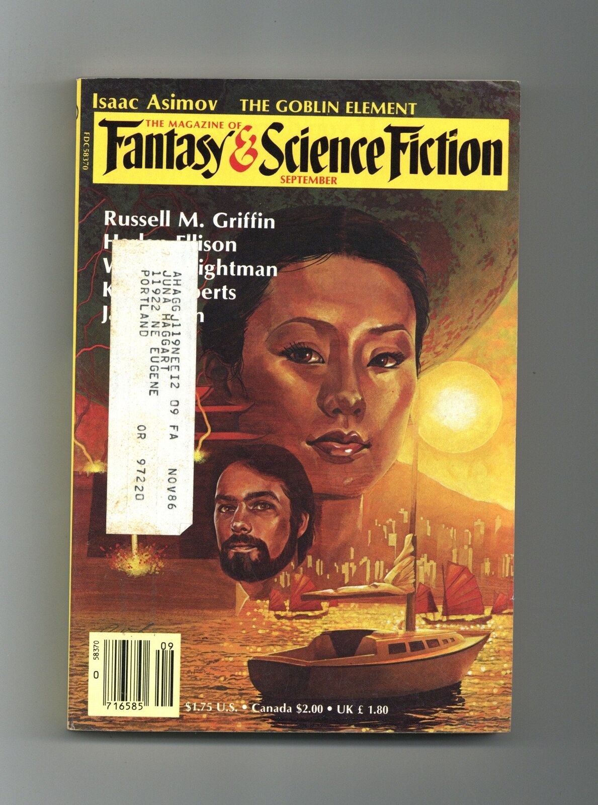 Magazine of Fantasy and Science Fiction Vol. 69 #3 VG+ 4.5 1985 Low Grade