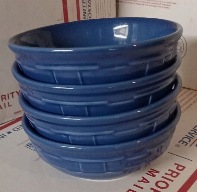 Longaberger Pottery Cornflower Blue Cereal Bowl 7