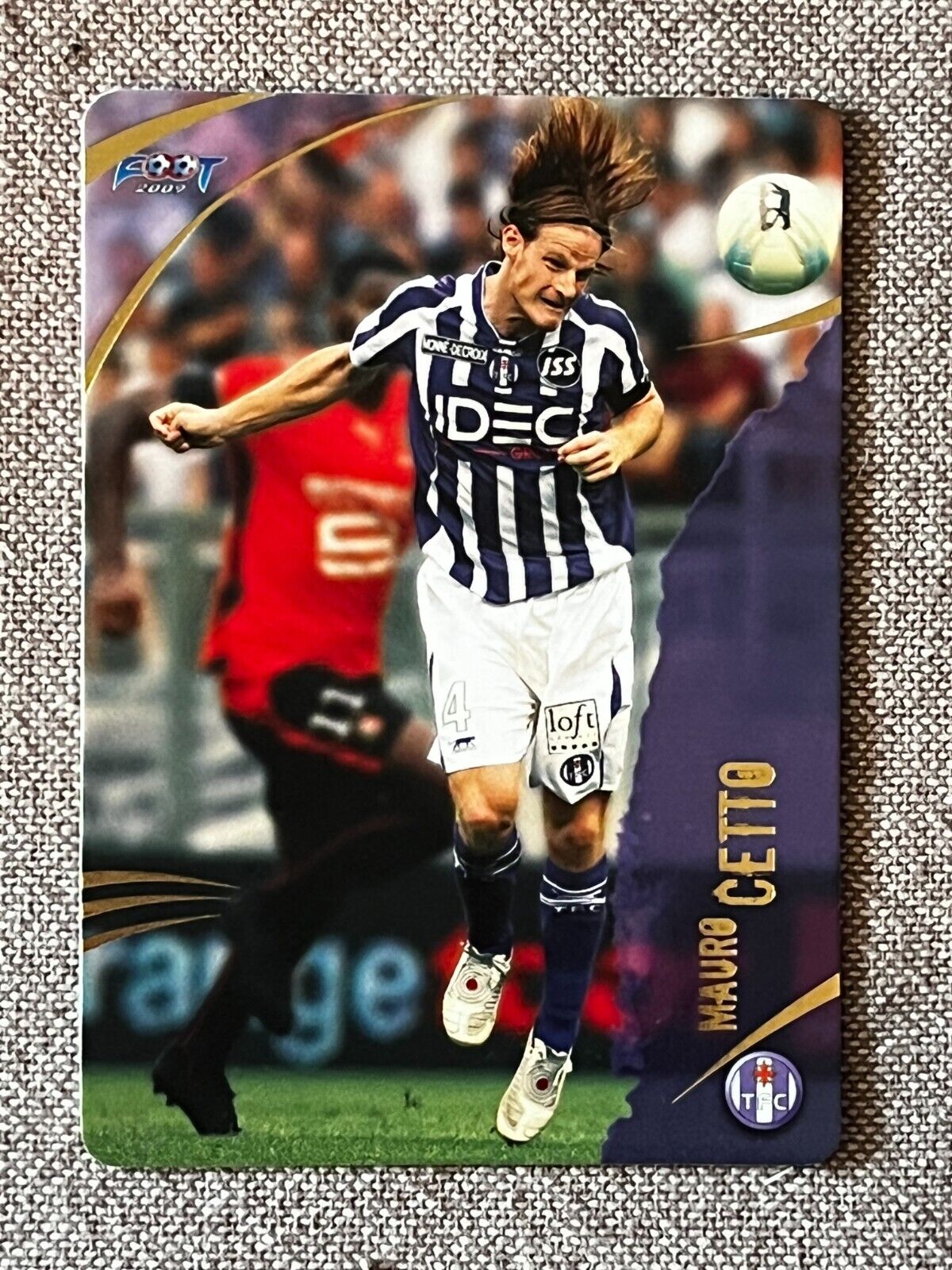 RARE PANINI CARD ADRENALYN FOOT 2009 MAURO CETTO TOULOUSE # 110 MINT