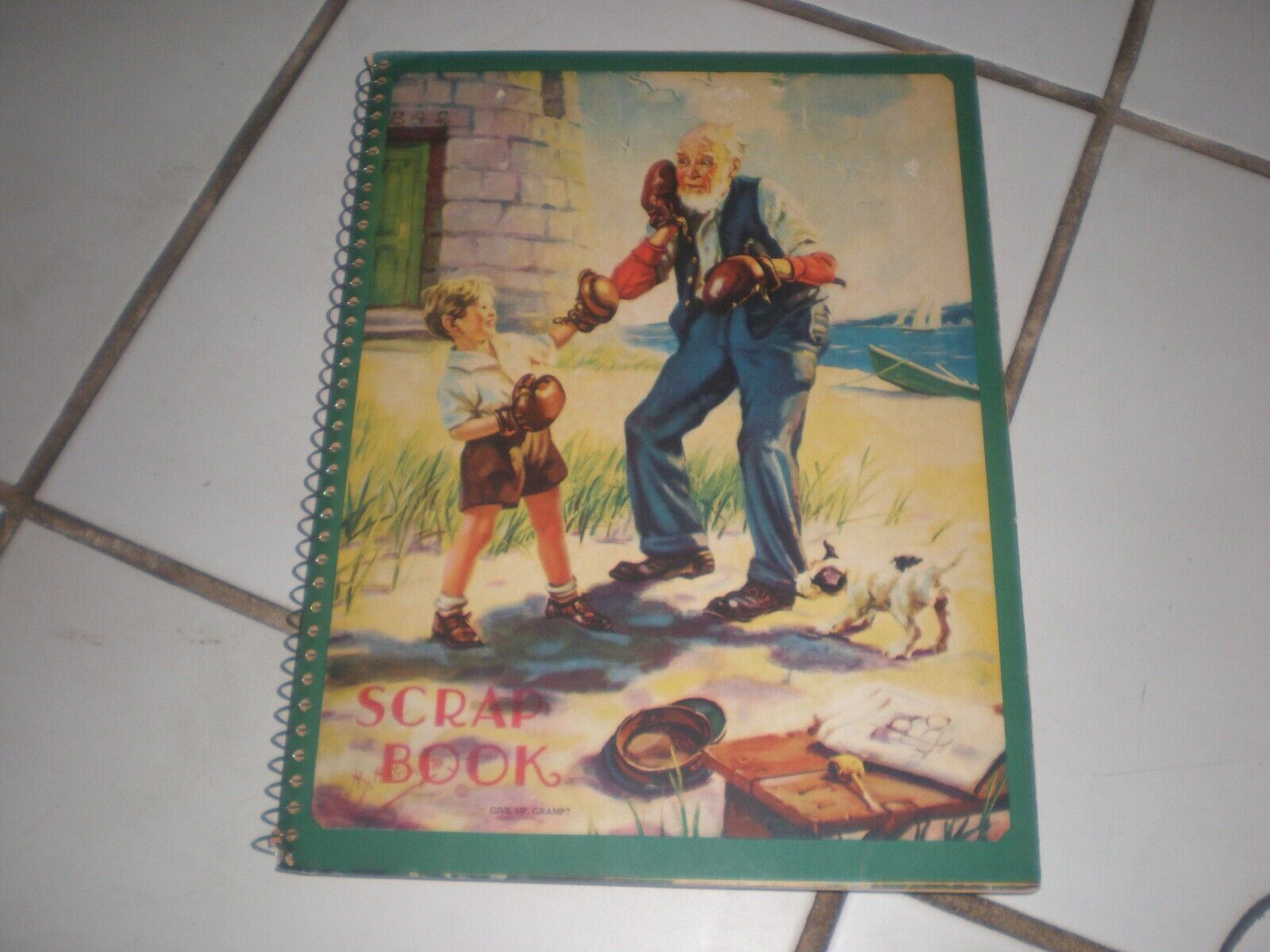 Antique Vintage Scrap Book Album, Ephemera, Kids Themed, Unique. 1940's Packed