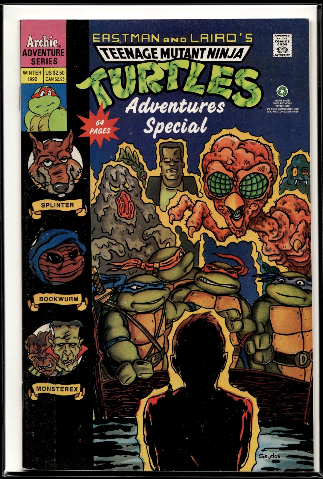 1992 Teenage Mutant Ninja Turtles: Adventures Special #WINTER Archie Comic