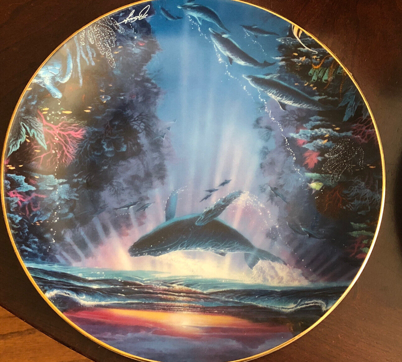 The Hamilton Collection Enchanted Seascapes Sea Of Light John Enright Plate