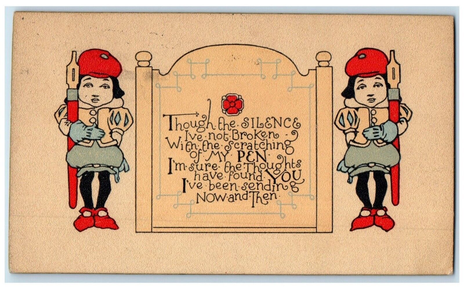 c1910's Motto Davis Arts Crafts Chicago Illinois IL Posted Antique Postcard