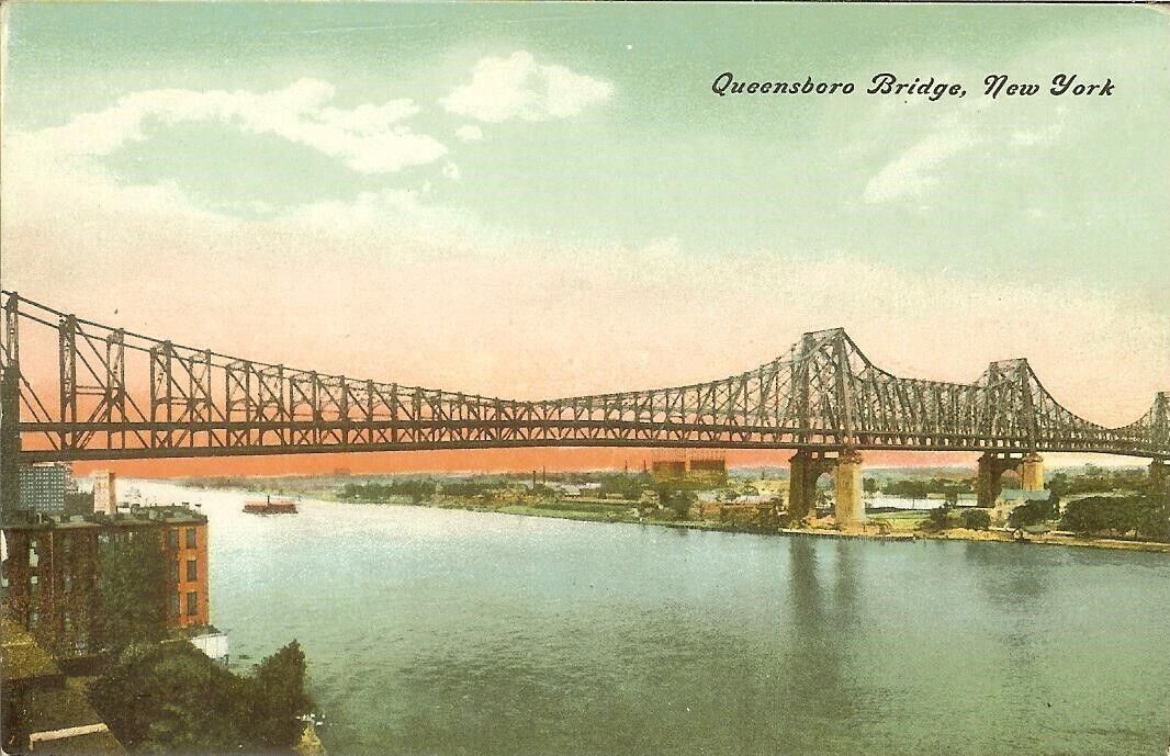 Postcard NY New York City Queensboro Bridge  -  Mint