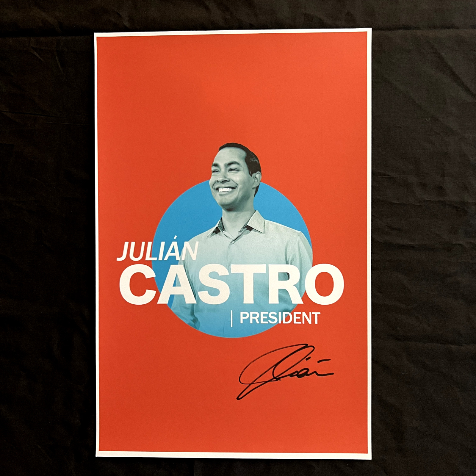 Signed Julian Castro President Poster w Exact Proof (Politics Texas Autograph)