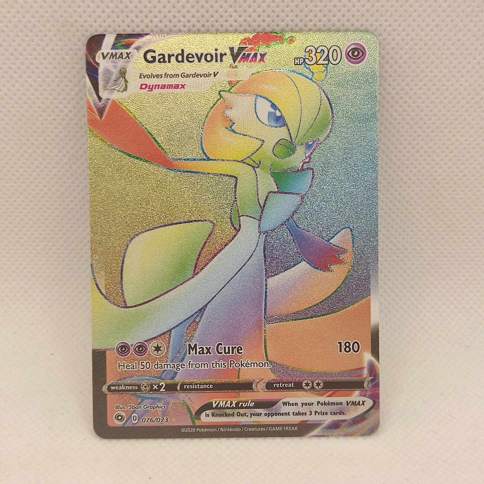 Pokemon Gardevoir Vmax Rainbow 076/073 English
