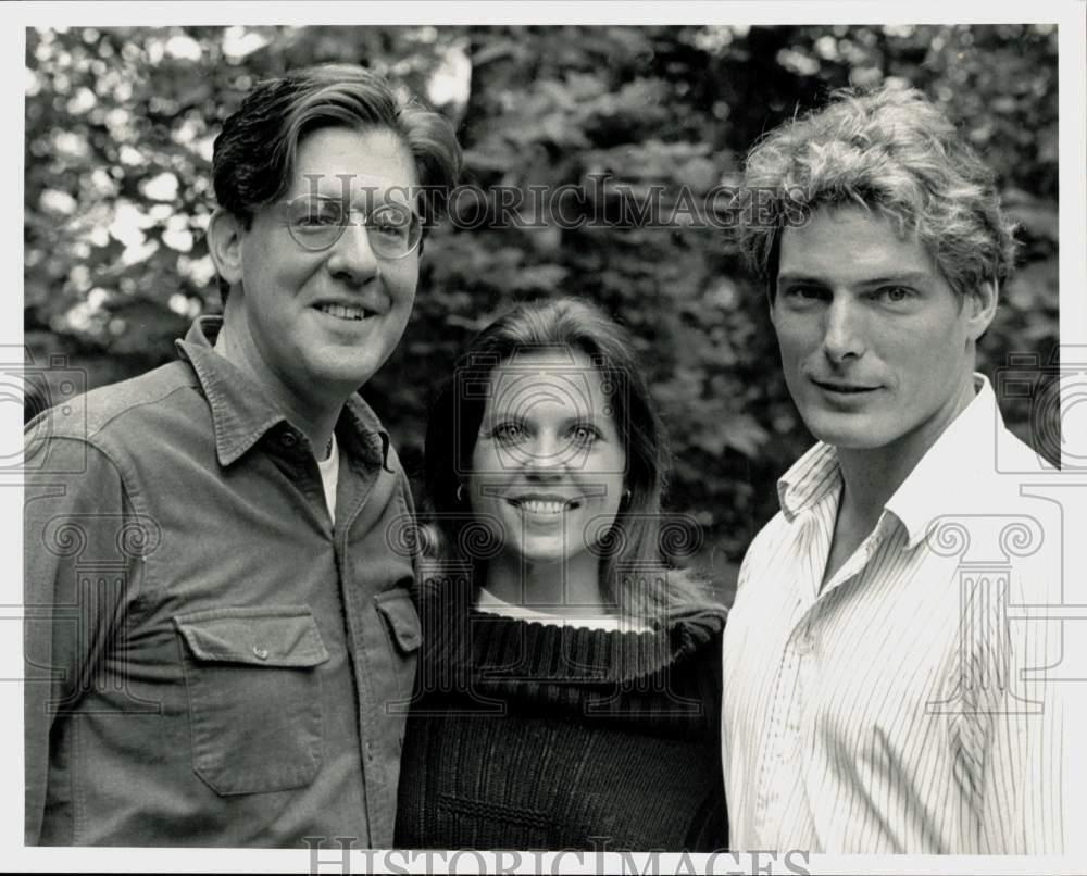1987 Press Photo Edward Herrmann, Ann Reinking & Chris Reeve in \