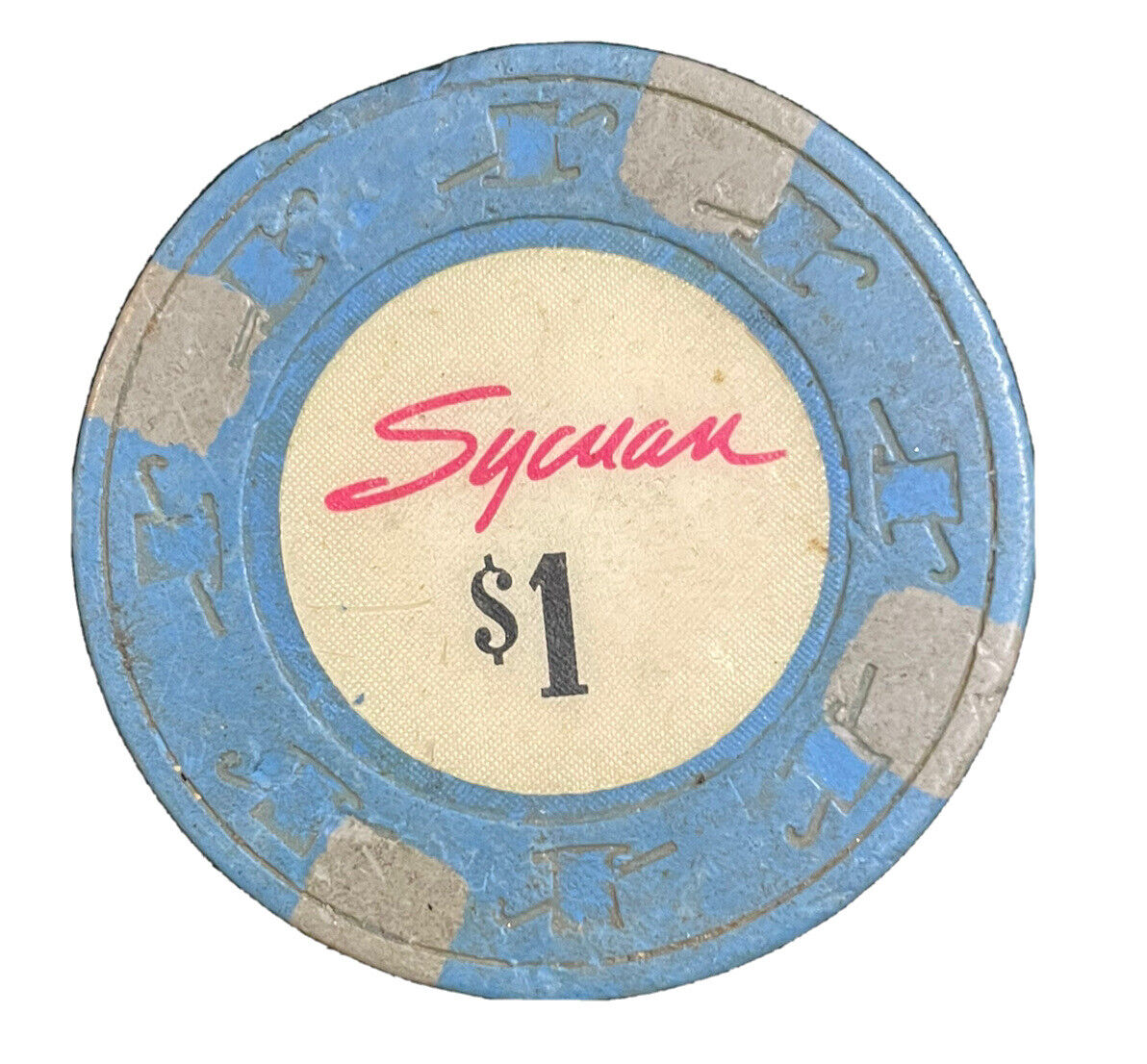 Sycuan Tribal Hotel Casino $1 One Dollar Poker Token Chip El Cajon San Diego CA