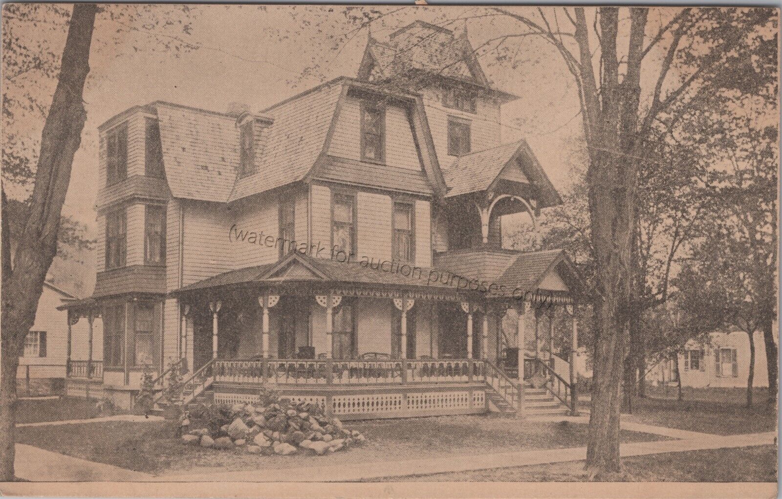 Watkins, NY: Roe Summer Cottage - Vintage Schuyler County, New York Postcard