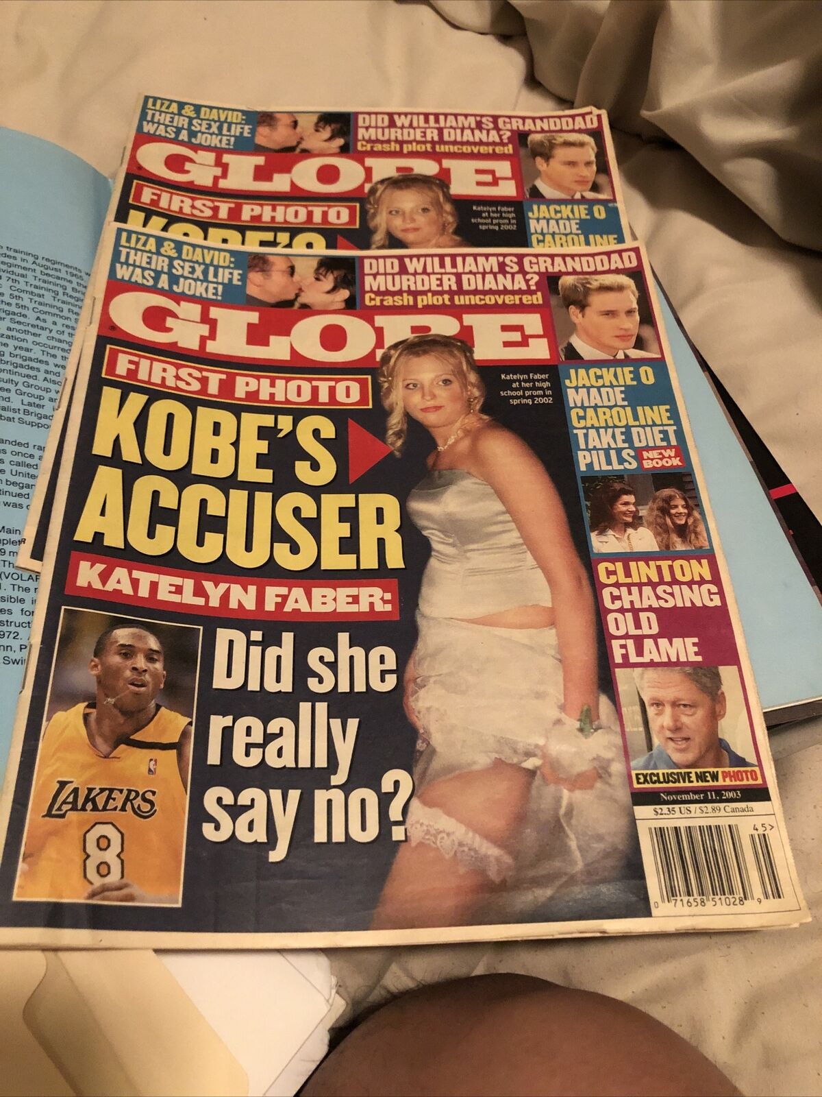 Globe Magazine of First Edition Photos of Kobe’s Accuser November 11 2003 