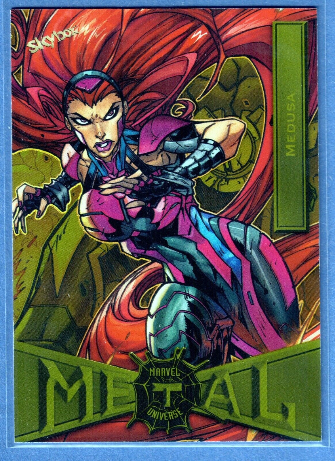 2021 SkyBox Metal Marvel Universe Spider-Man Medusa FX Yellow #51