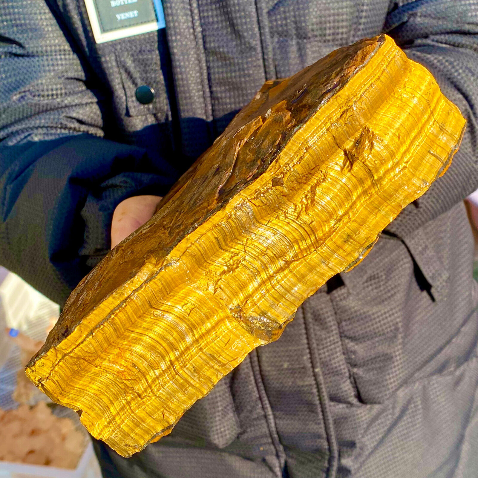 11.8LB  Large Golden Tiger'S Eye Rock Quartz Crystal Mineral Specimen Metaphysic
