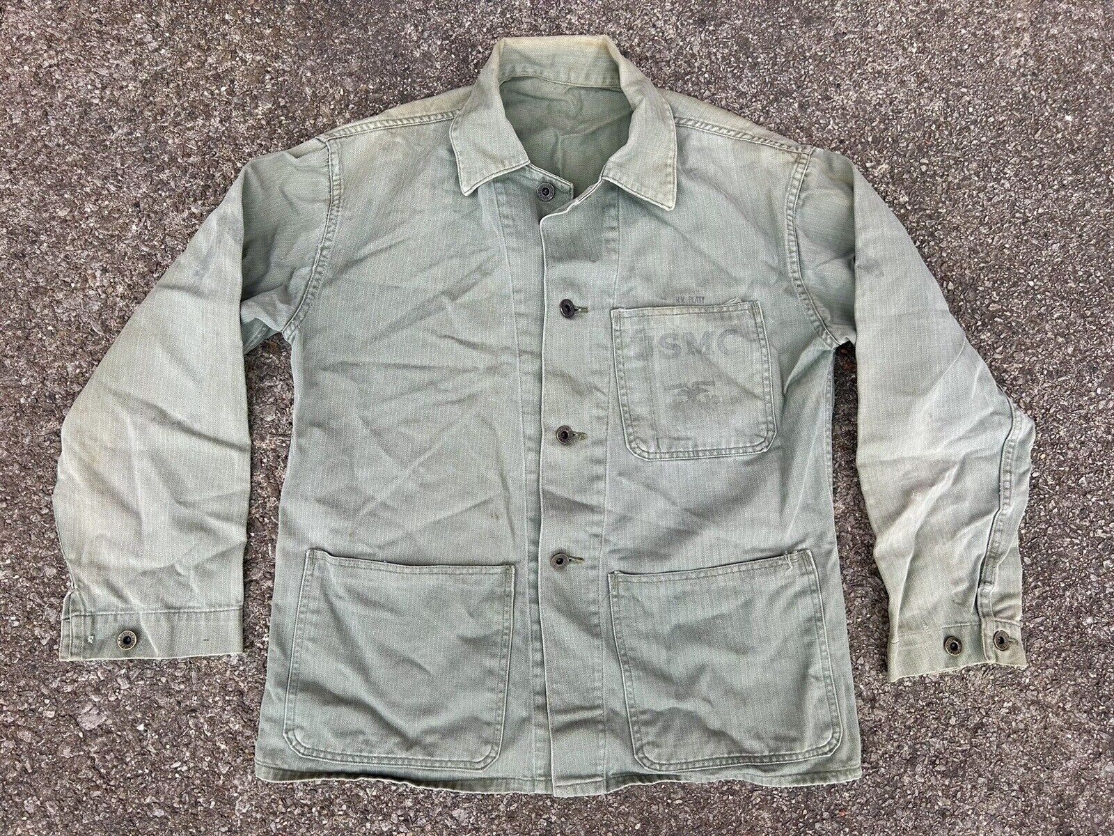 Vintage USMC Utility Field Jacket WW2 workwear chore jacket 1940\'s Military