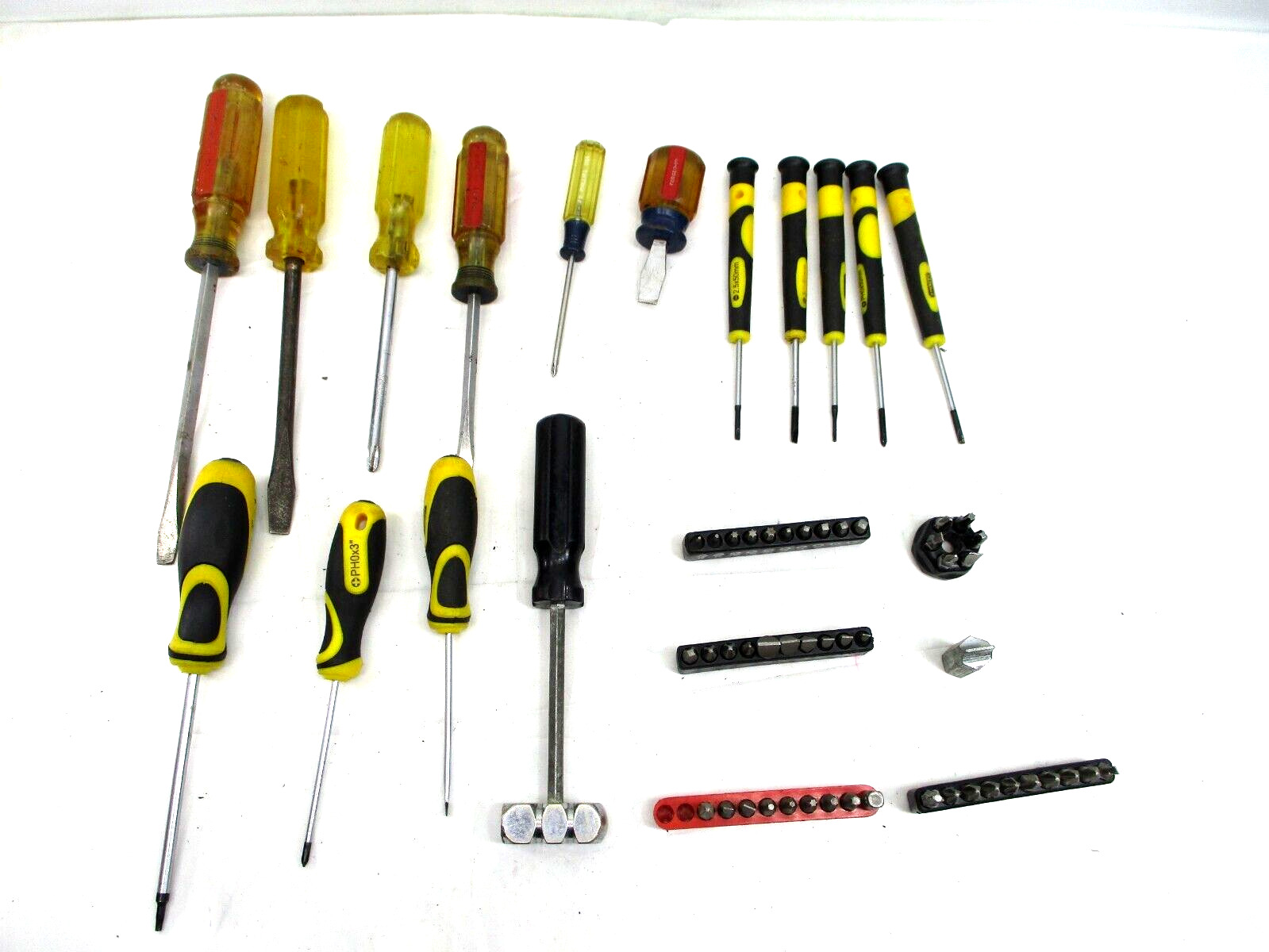 Screw Drivers And Assorted Tools 21 Pieces various Sizes and Brands