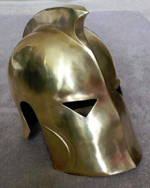 Medieval Antique Dr. Fate helmet Brass Plating Historical metal plume helmet