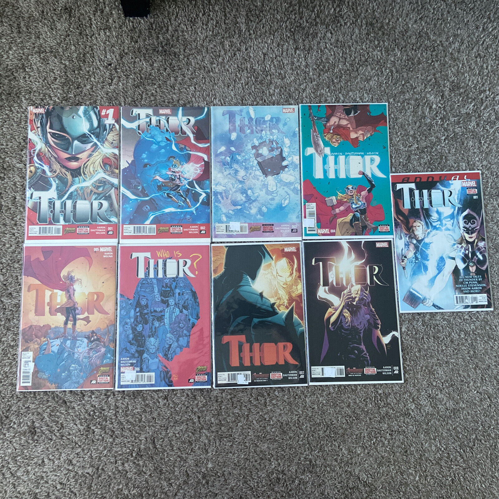 Thor 2014 Full Series #1-8 + Annual First Print 