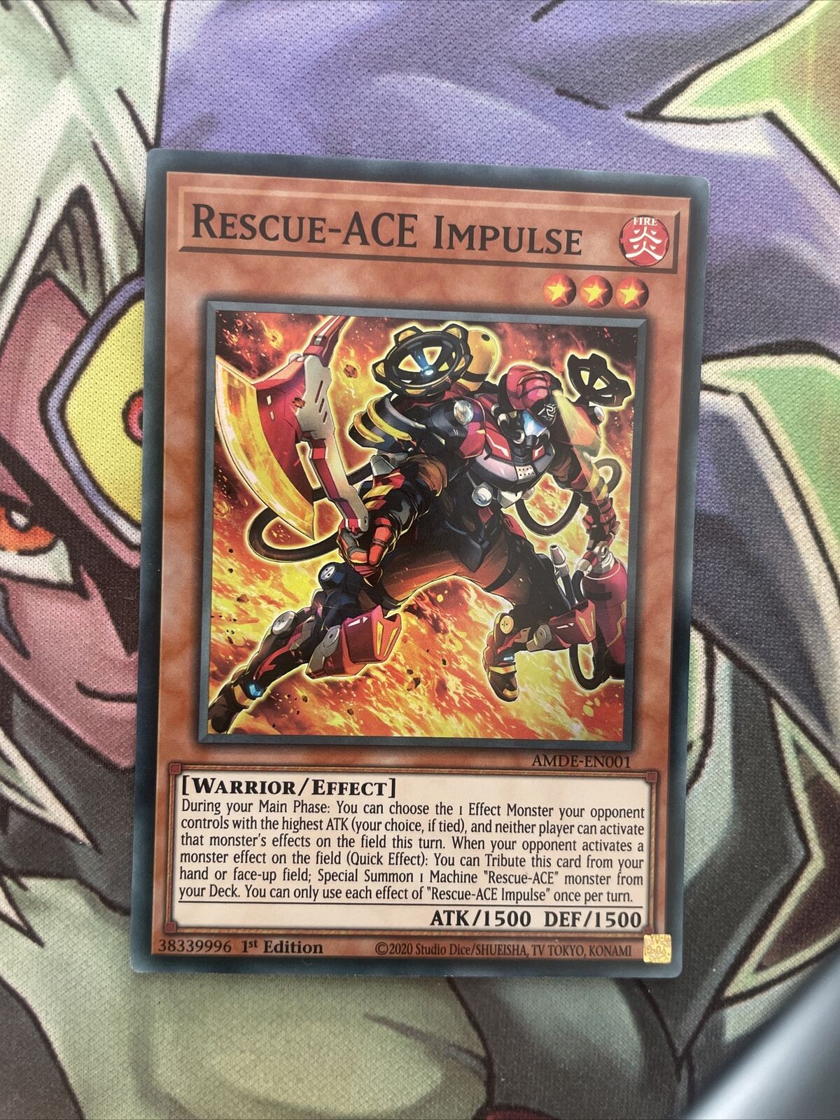 AMDE-EN001 Rescue-ACE Impulse Super Rare 1st Edition NM Yugioh Card