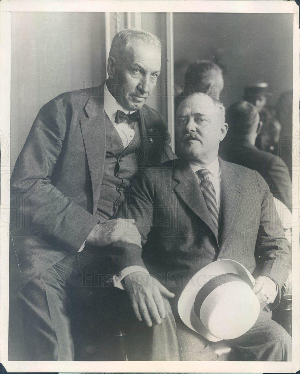 1924 Press Photo NYC DNC Samuel Amidon of KS, Clark Howell of GA - ner28719