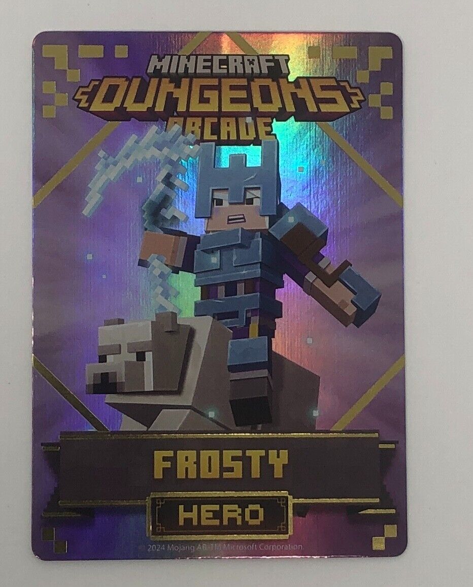 Minecraft Dungeons Arcade Series 3 (#109 Hero: Frosty) FOIL Card