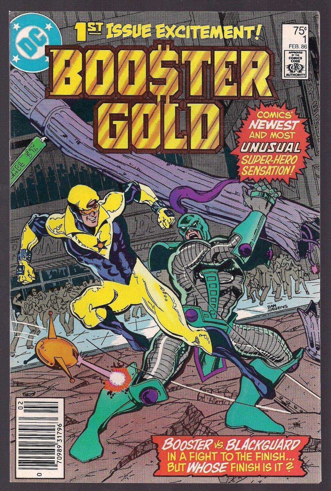 BOOSTER GOLD #1 DC 1986 BOOSTER GOLD + SKEETS & BLACKGUARD 1ST APPEARANCES VF-