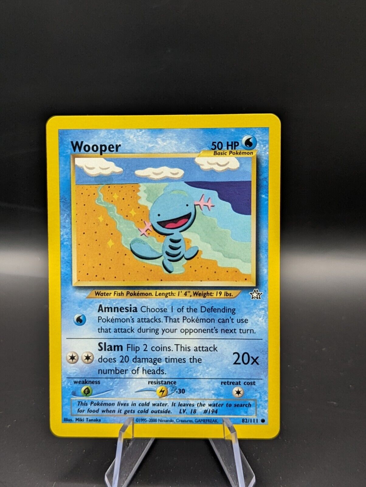 Pokemon Card Wooper 82/111 Neo Genesis WOTC Excellent #470
