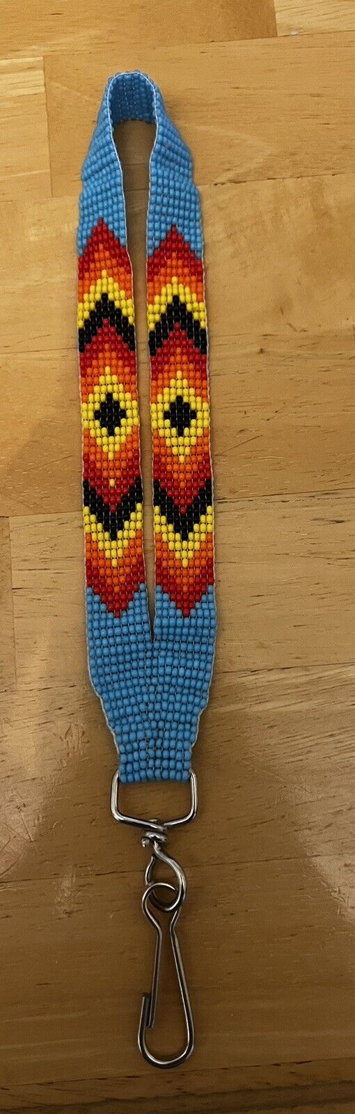 Native American Keychain Lanyard  Blue , Red, Yellow, Black , Orange