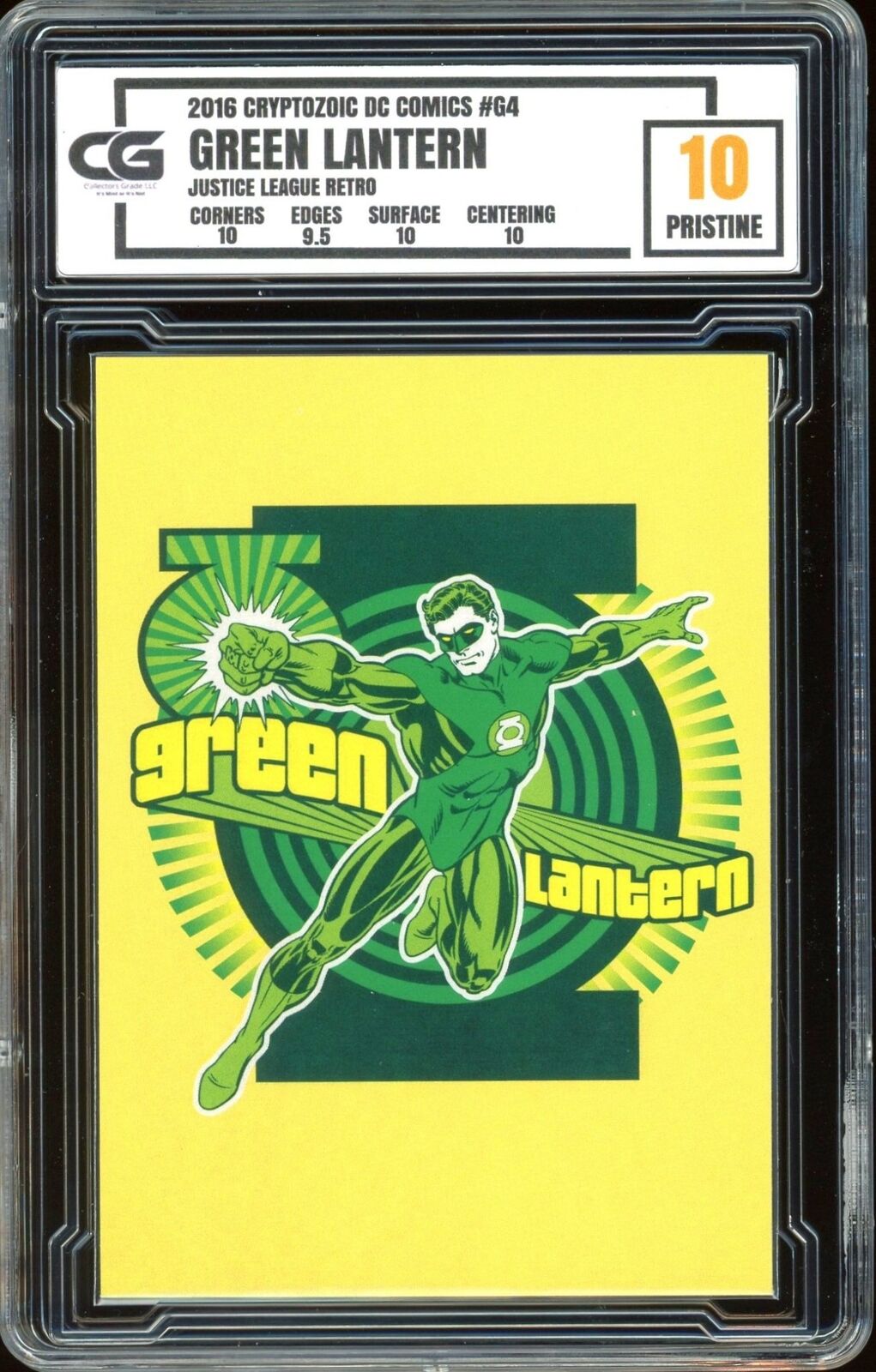 2016 Cryptozoic DC Comics Justice League Retro #G4 Green Lantern CG 10 PRISTINE